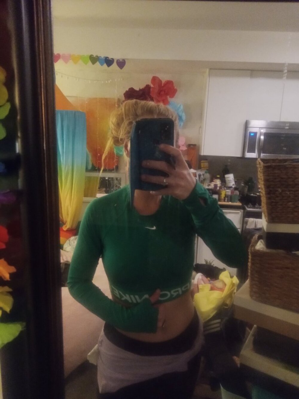 Brand new Nike pro green crop top